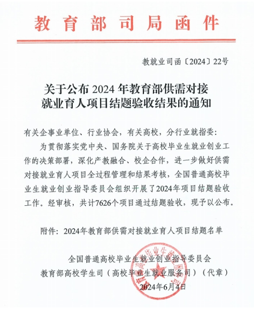 K8凯发集团信息乐成通过教育部就业育人项目验收